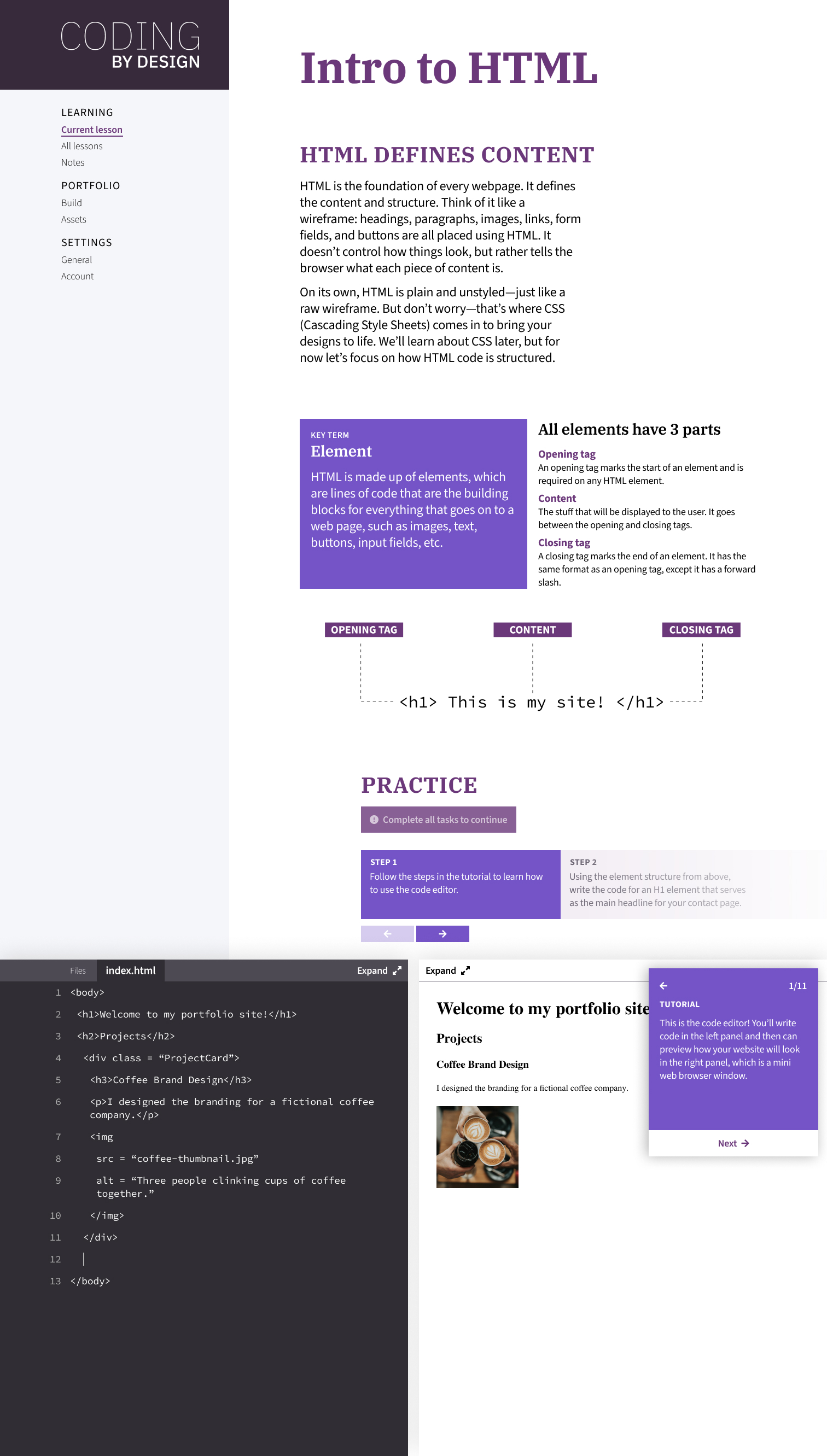Coding by Design lesson and tutorial